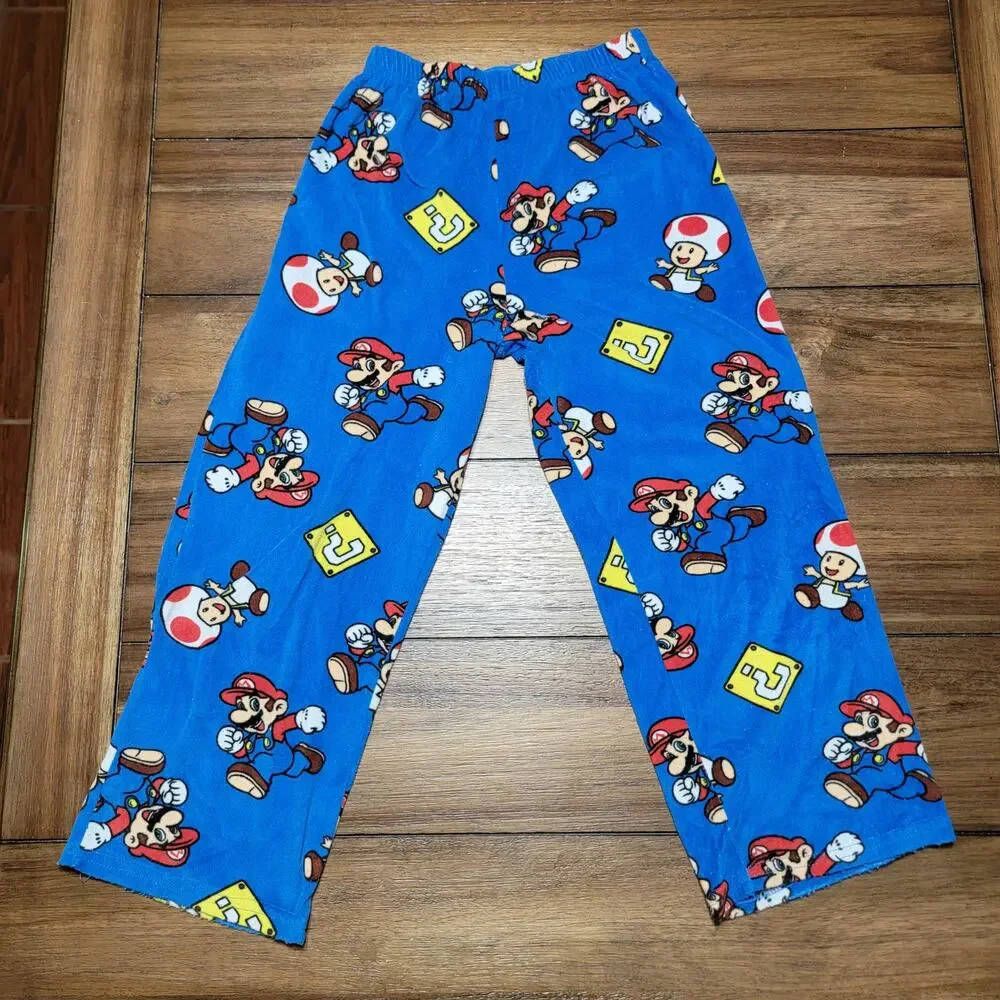 2 Pc Super Mario Bros Pajama Pants & Tee Set - Size 7 Top / 8 Pants